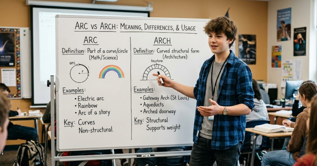 Arc vs Arch Meaning, Differences, and Usage