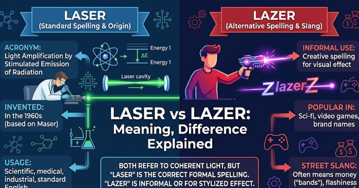 Laser vs Lazer: Meaning, Difference Explained