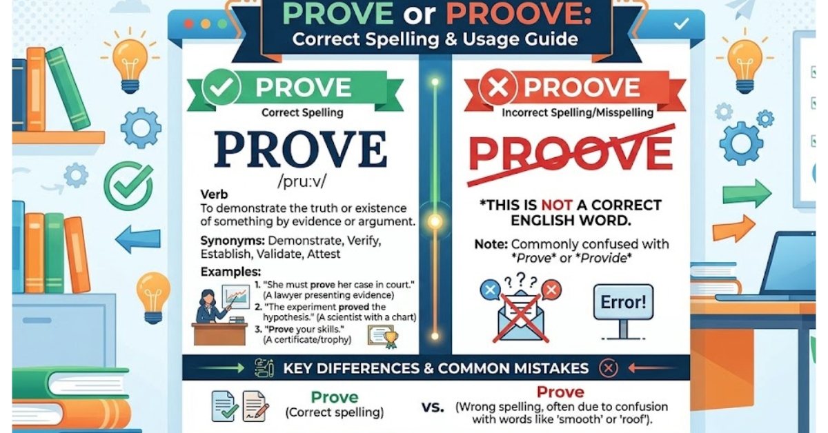 Prove or Proove: Correct Spelling & Usage Guide